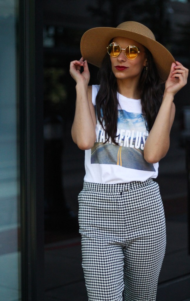 wanderlust tank and high waisted pants