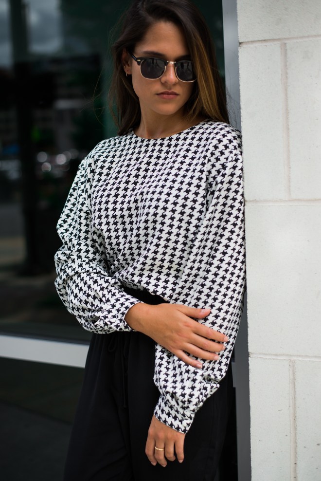 Black and White Patterned Shirt