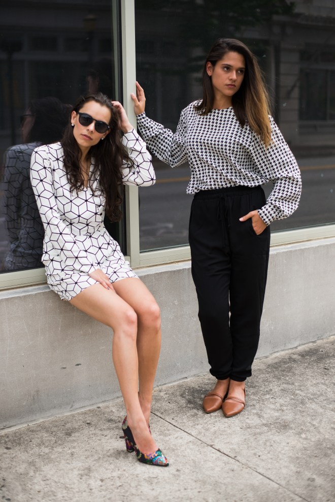 Black and White Pattern Mixing