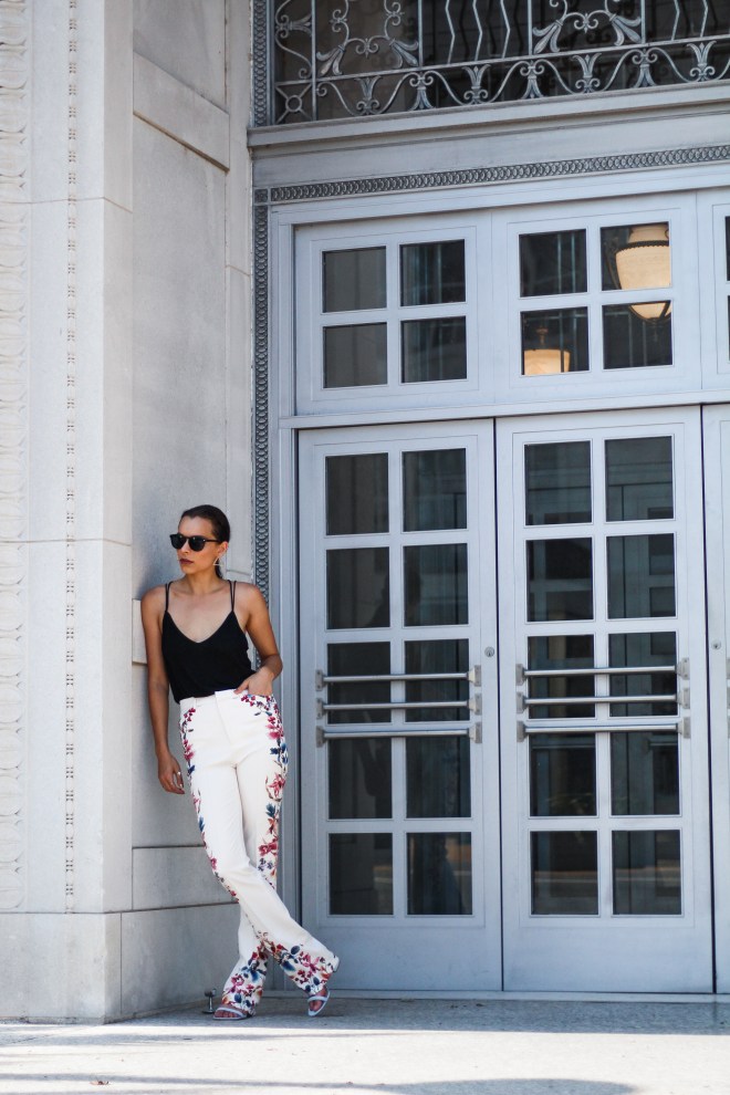 Zara Floral Wide Leg Pants