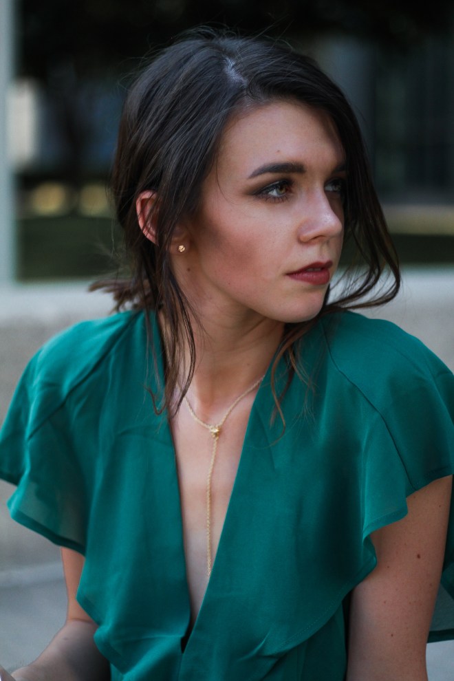 Emerald Green Flowy Dress