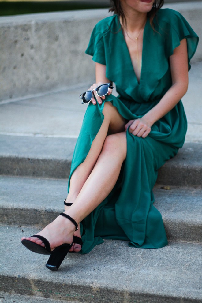 Emerald Green Flowy Dress